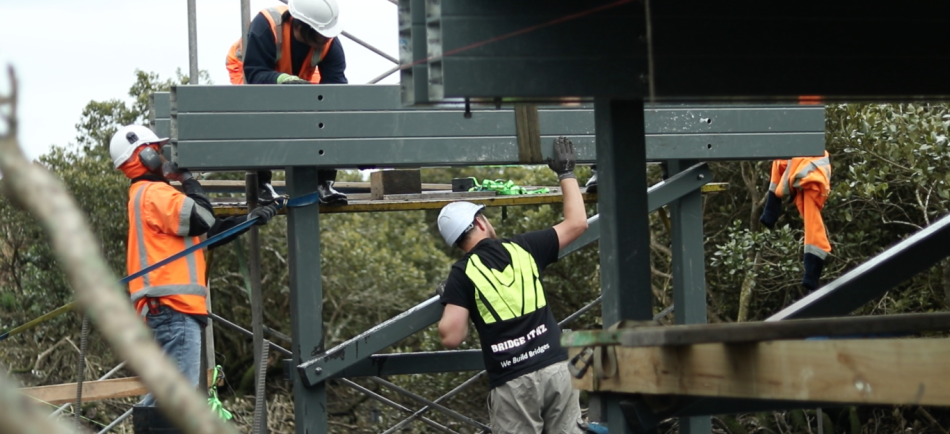 Design and construct a bridge connecting two amalgamated Auckland golf courses